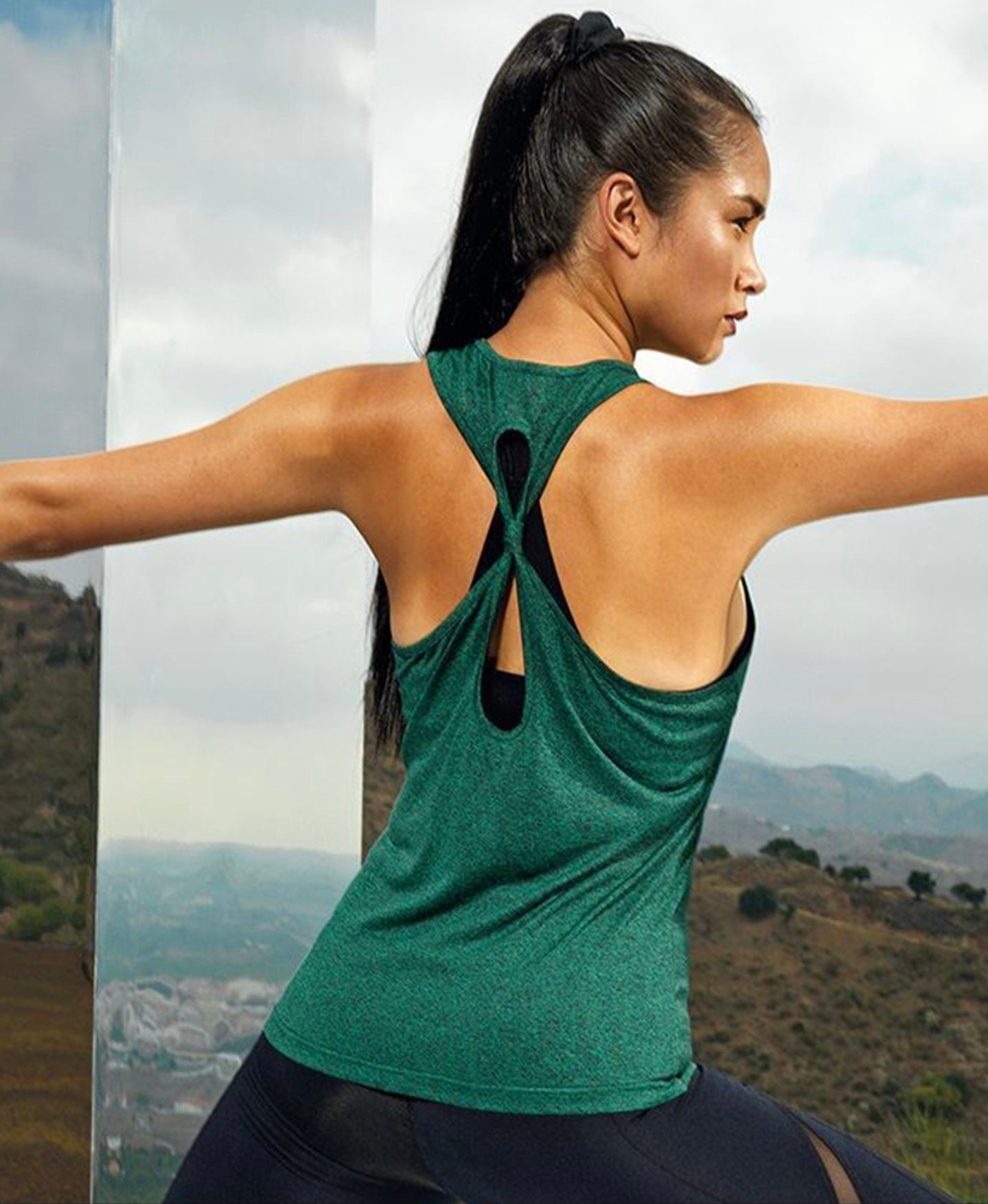 SOB Women's TriDri® Yoga Knot Vest SOB Black/red Sports Vest